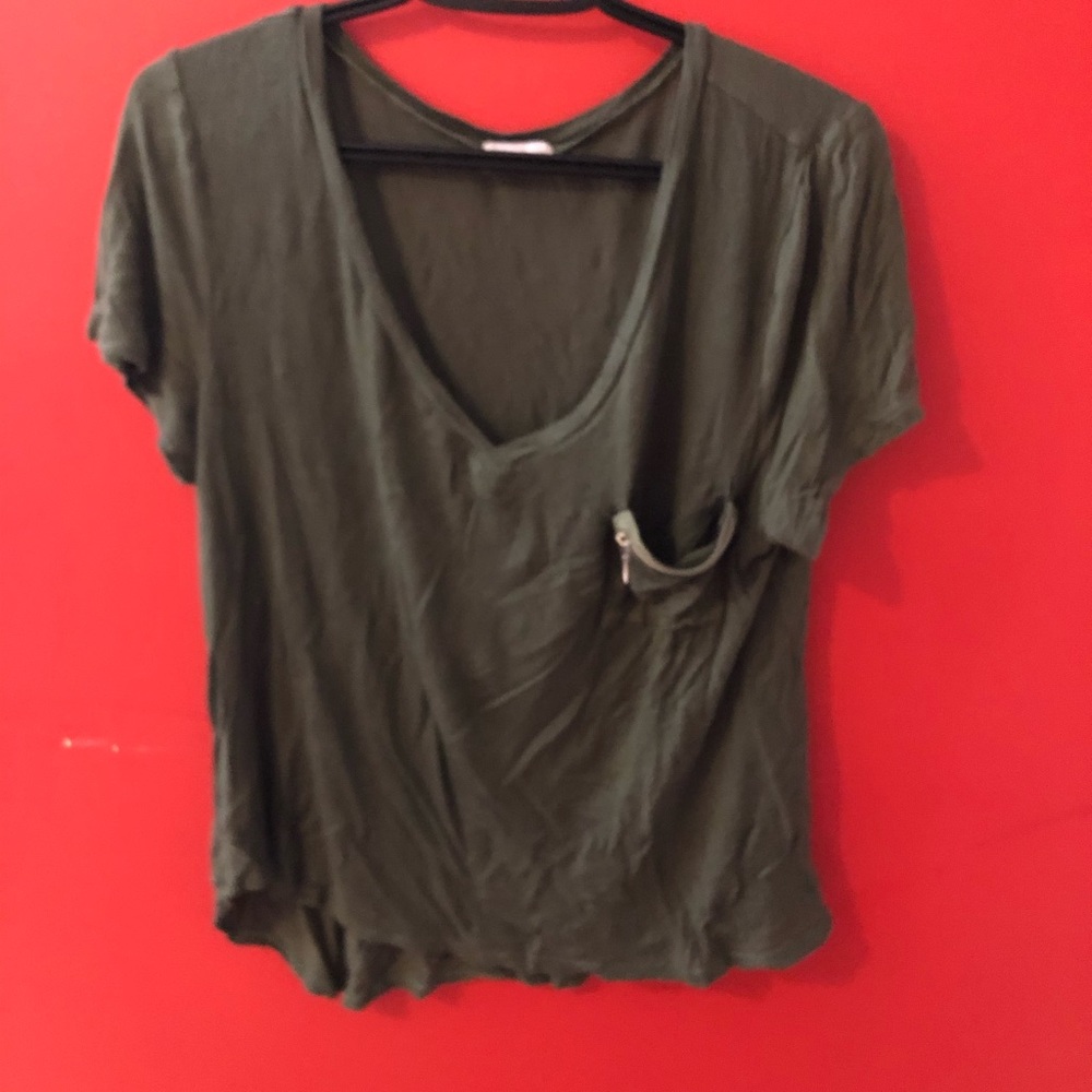 Olive green v neck